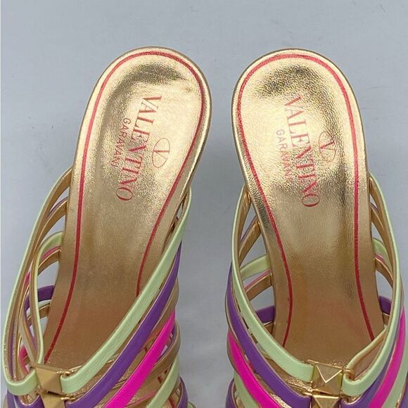 Valentino Garavani rockstud strappy 100mm stiletto mules - Picture 4 of 13